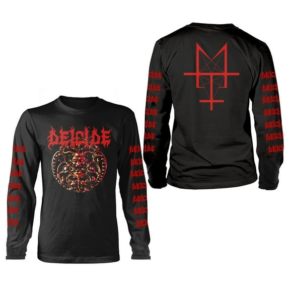 Deicide Men's Album Cover Logo Long Sleeve T-Shirt Black Small | Officially Licensed Merchandise