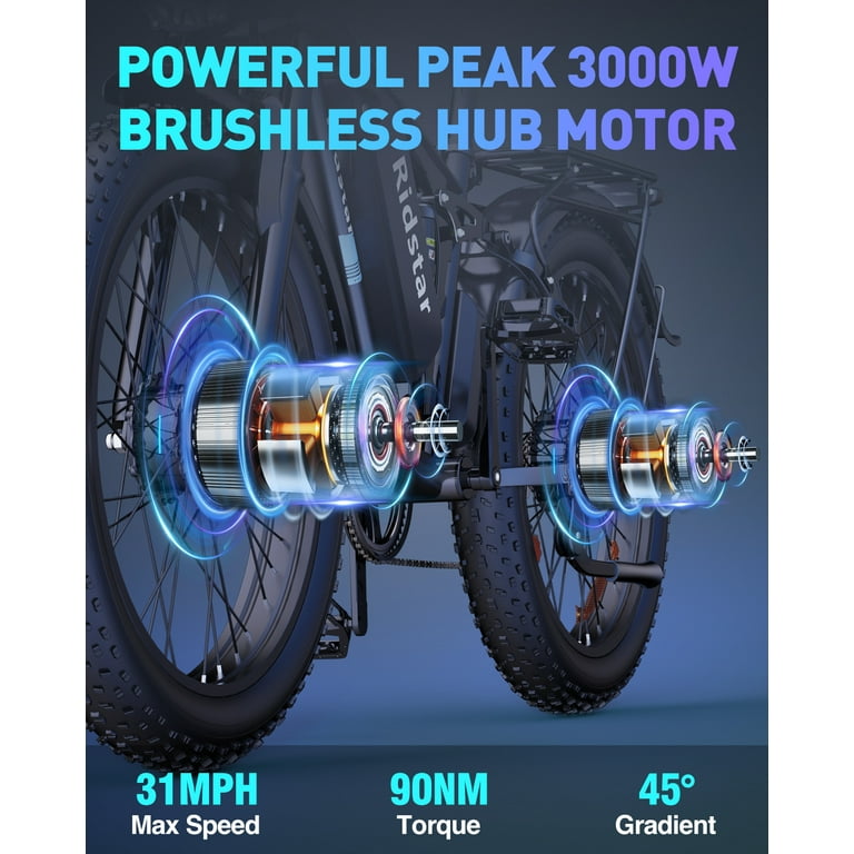 2000W Dual Motor E-Bike, 31mph 48V 23Ah Removable Battery 2000W Dual Motor E-Bike, 31mph 48V 23Ah Removable Battery
