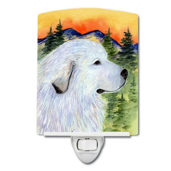 Caroline's Treasures SS8236CNL Great Pyrenees Ceramic Night Light, 6x4x3", multicolor