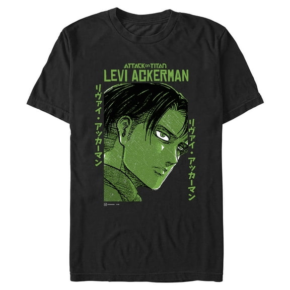 Mens Attack on Titan Green Levi Ackerman T Shirt