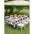 thumbnail image 3 of Easter Gnomes Outdoor Tablecloth - 52x70 Inch Rectangle Dining Table Cover, Eggs Rabbit Ears Spring Daisy Buffalo Plaid Waterproof Outdoor Table Cloth with Umbrella Hole & Zipper for Picnic/Patio, 3 of 7
