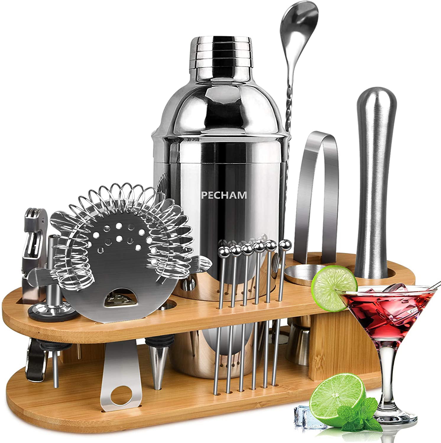 Bar craft Mojito Cocktail 5 Piece Set Making Recipes Mixer Bar Shaker muddler