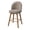 Khaki, variant on Hawsaiy Modern Swivel Bar Stools Set of 2, 26" Counter Height Bar Stools with Back, Upholstered Chenille Bar Chairs, Solid Wood Legs Kitchen Island Stools with Footrest, White