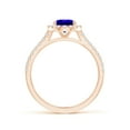 thumbnail image 2 of ANGARA Natural Oval 1.25 ct Tanzanite Halo Ring with Diamond Accents in 14K Rose Gold for Women (Size-8x6mm) | December Birthstone, Anniversary, Jewelry Gift for Women | Natural Tanzanite Ring, 2 of 9
