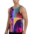 thumbnail image 2 of Susaid cute dogs of different breeds Print Men's Sleeveless Workout Running Tank Top Dry Fit Athletic Gym Sports Swim Beach Muscle Bodybuilding Shirts-4X-Large, 2 of 7
