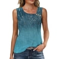 thumbnail image 2 of Vintage Floral Print Tank Top for Women Square Neck Sleeveless Lace Textured Button Detail Summer Boho Blouse, 2 of 8