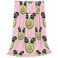 thumbnail image 2 of Pofeuu Panda Avocado Print Ultra-Soft Micro Fleece Blanket,for Bed Or Sofa,All Season Throw Blankets Flannel Blanket-80"x60", 2 of 7