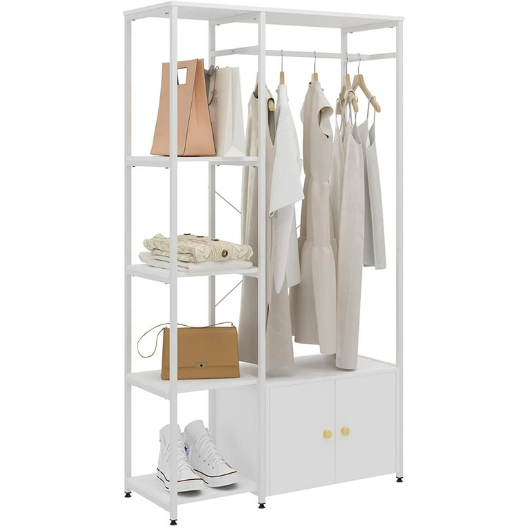 100cm Clothes Rail Rack Rack Garment Rack Freestanding Hanger Bedroom Clothing  Rack With Lower Storage Shelf - Wood - Home & Lifestyle > Personal