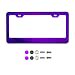 thumbnail image 3 of KA Depot Purple Chrome Mirror License Plate Frame T304 Stainless Steel + Metal Screw Caps, 3 of 3