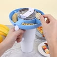 thumbnail image 4 of DQrwqpou Cuenco para Aperitivos Palomitas Maíz Cuenco Paja Portátil Reutilizable para 40 Oz (azul), 4 of 9
