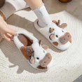thumbnail image 2 of Cow Slippers For Women, Comfy Memory Foam Cloudy Soft Slippers-Black-36-37, 2 of 4