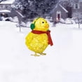 thumbnail image 1 of Adornos navideños para jardín, pollito con bufanda, luces de pollito, escultura plana para jardín, optimizada para la excelencia, 1 of 8