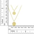 thumbnail image 4 of .925 Sterling Silver Gold Plated Layered Cross & Rose Flower Disc Mens Womens Necklace, Giorgio Bergamo, 4 of 7