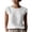 White, variant on Women's Cotton Linen Sleeveless Shirt Lace Patchwork Casual Top