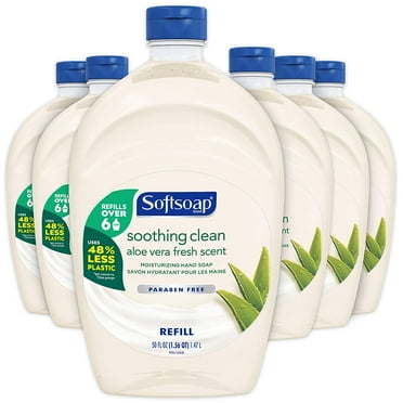 Liquid Hand Soap Refill, Soothing Aloe Vera, 50 Ounce Bottle, Bathroom Soap, Bulk Soap, Moisturizing Hand Soap, Premium Scented Hand Soap (Pack of 6)