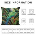 thumbnail image 6 of COMIO  Throw Pillow Cover Parrot Floral Jungle Tropical Palm Leaves Plants Bird Paradise Flower Nature Square Pillow Case Cushion Cover for Home Car Decorative 2Pcs, 6 of 6