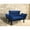 Blue, variant on Brown Foam - Filled Love Seat | Comfort & Easy Assembly | Bedroom Arrangement