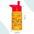 thumbnail image 4 of Wildkin Kids Stainless Steel 14 Ounce Water Bottle for Boys & Girls, With Straw Top & Carrying Handle (Under Construction), 4 of 7