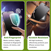 can 2 Pack Matte Privacy Screen Protector for iPhone 17 Pro 6.3,Anti-Glare Anti-Spy Scratch Resistant Tempered Glass Film,Smooth Responsive Touch Anti-Scratch Glass，Easy to Install