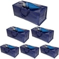thumbnail image 1 of ORUYROP 6 Pack Heavy Duty Extra Large Moving Bags W/ Backpack Straps Strong Handles & Zippers, Storage Totes For Space Saving, Fold Flat, Alternative to Moving Box, Made of Recycled Material (, 1 of 7