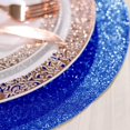 thumbnail image 6 of Efavormart 6 Pack Non-Slip Table Placemats, Round Faux Leather Placemats With Glitter - Royal Blue for Wedding, Banquet, Party, Kitchen, Dining, Conference Tables Decor, Centerpieces, 6 of 11