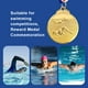 thumbnail image 4 of Medalla Ganadores Metal 5 Cm Con Cinta para El Cuello Natación Competición Deportiva, 4 of 9
