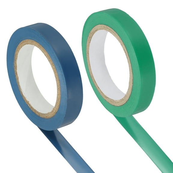 Uxcell Grip Fishing Tape, Racquet Finishing Tapes Racket Accessories Sticky Seal - Fitting for (Tennis, Badminton, Squash), 2 Pack & 32.8ft & Blue/Green
