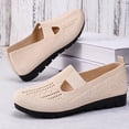 thumbnail image 3 of Domzle Orthopedic Shoes for Women 2026 Slip-On Flats Wide Toe Box Casual Sneakers Walking Shoes Non Slip All Season Beige 36, 3 of 4
