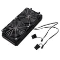 thumbnail image 3 of 2X Aluminum 240mm 10 Pipe Water Cooling Cooled Row Heat Exchanger Radiator with Fan for CPU PC Water Cooling System, 3 of 4