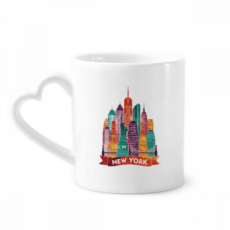 

USA America Beautiful Castle Architecture Mug Coffee Cerac Drinkware Glass Heart Cup