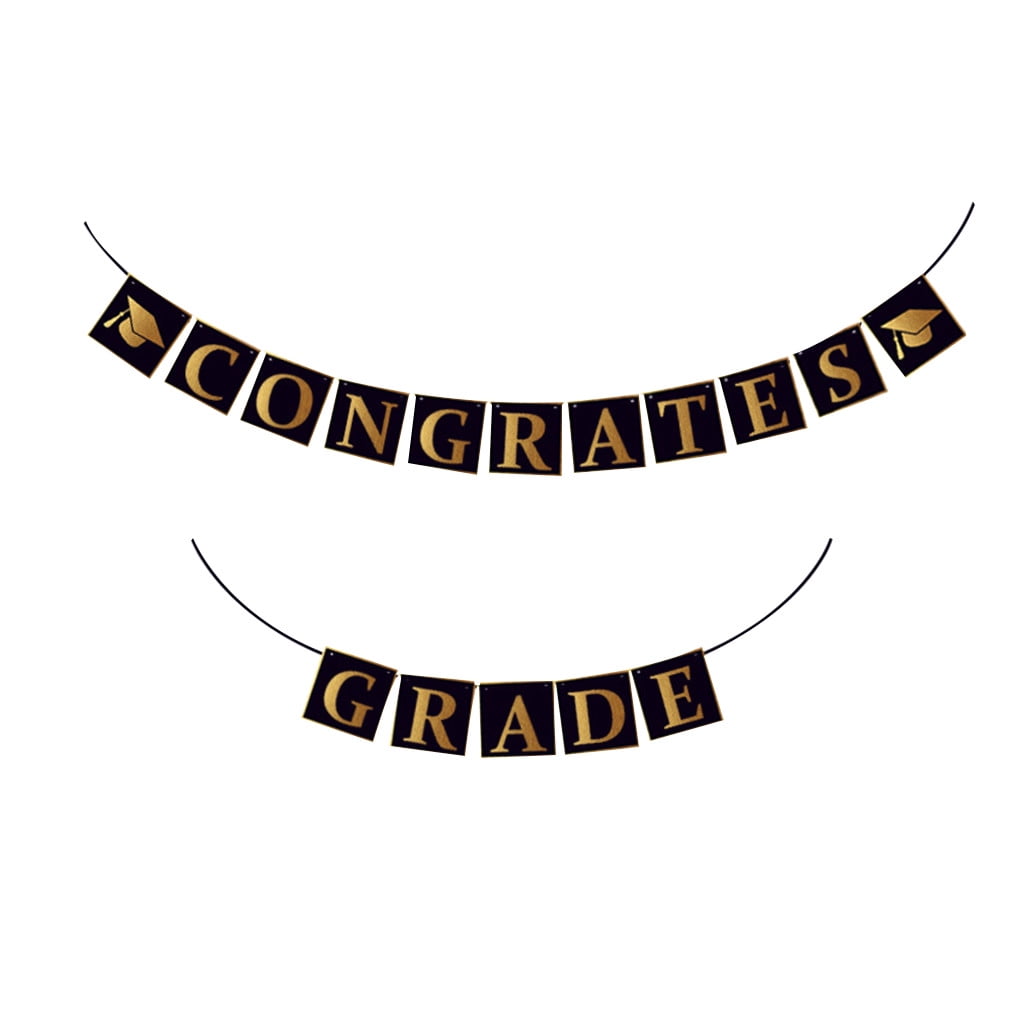 Download Cotonie Graduation Banner Bunting Banner Decorative Pull Flag Graduation Party Supplie - Walmart ...