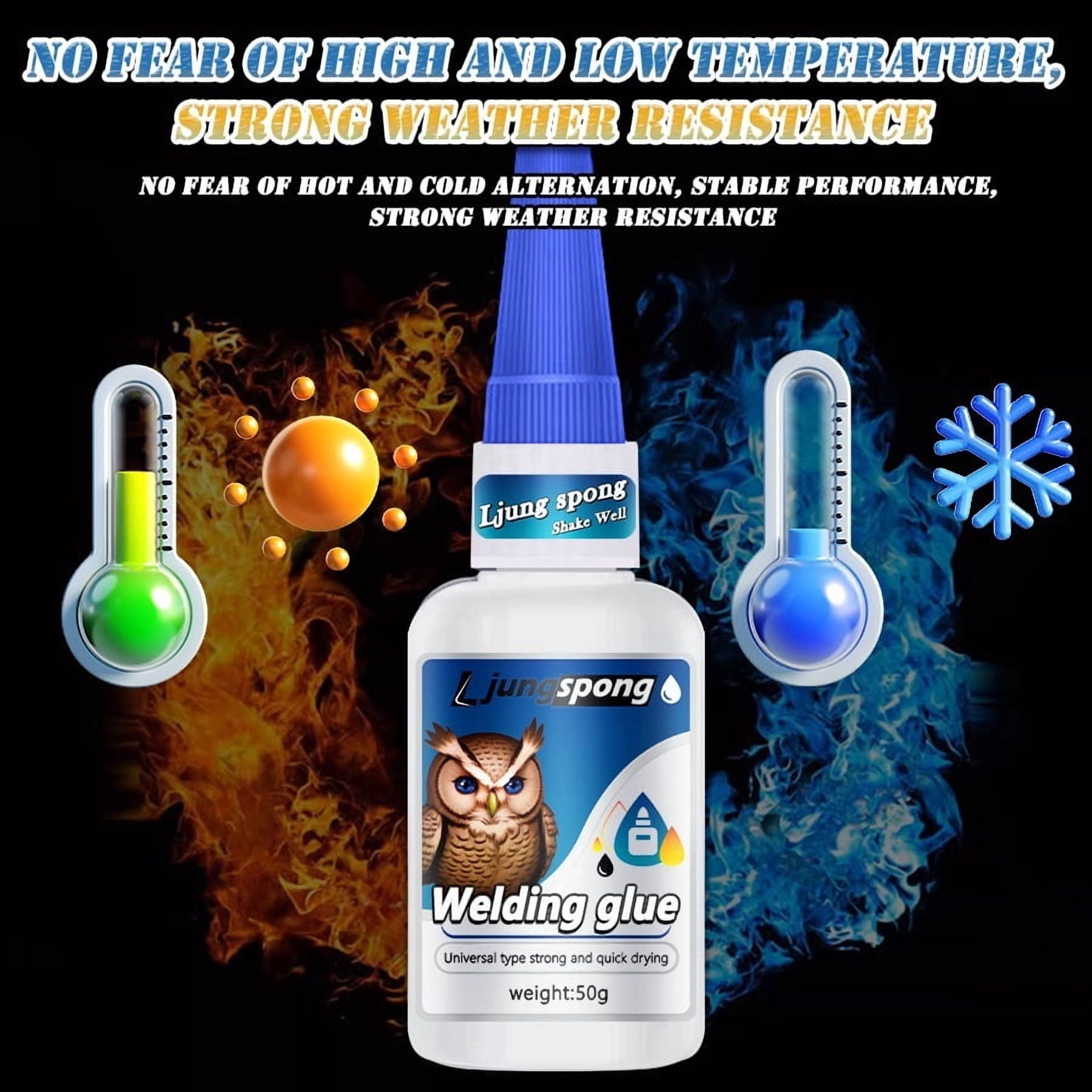 4 Count Quick Drying White Welding Liquid Glue, Waterproof Universal Strong Adhesive, Repair Glue for Metal, Wood, Plastic, Ceramic, Glass and Hard Materials