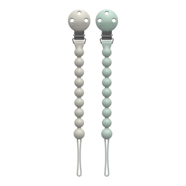 Pinzas para chupetes Dr. Brown's de silicona, ajuste universal, 0-18 m, paquete de 2