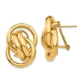 thumbnail image 4 of 14K Yellow Gold Polished Fancy Omega Back Post Earrings, 4 of 5