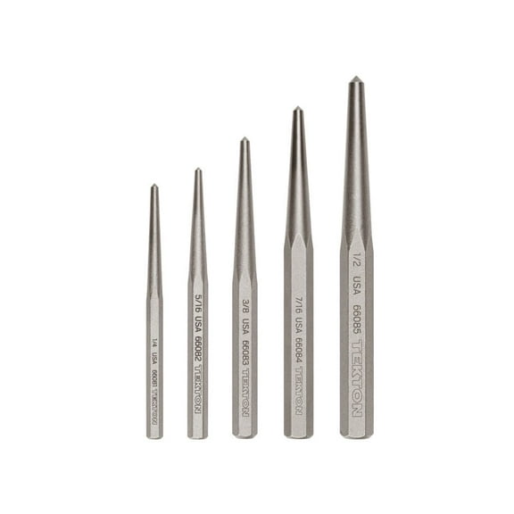 Tekton Center Punch Set, 1/4-1/2 Inch, 5 Pieces