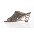 thumbnail image 5 of Women's Strappy Rhinestone Slide Dress Sandal-GREY-9, 5 of 5