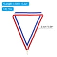 thumbnail image 2 of Uxcell Award Neck Ribbons with Snap Clips, Polyester Striped Medal Lanyards Ribbon, Red White Blue 30Pcs, 2 of 6