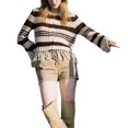 thumbnail image 1 of Txlixc Suéteres de botón femenino, collares de collage y prendas de punto caliente Txlixc moda, 1 of 1