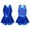 Royal Blue, variant on JanJean Kids Girls Shiny Sequins Criss Cross Back Gymnastics Ballet Dance Dress Leotard Jazz Latin White 6