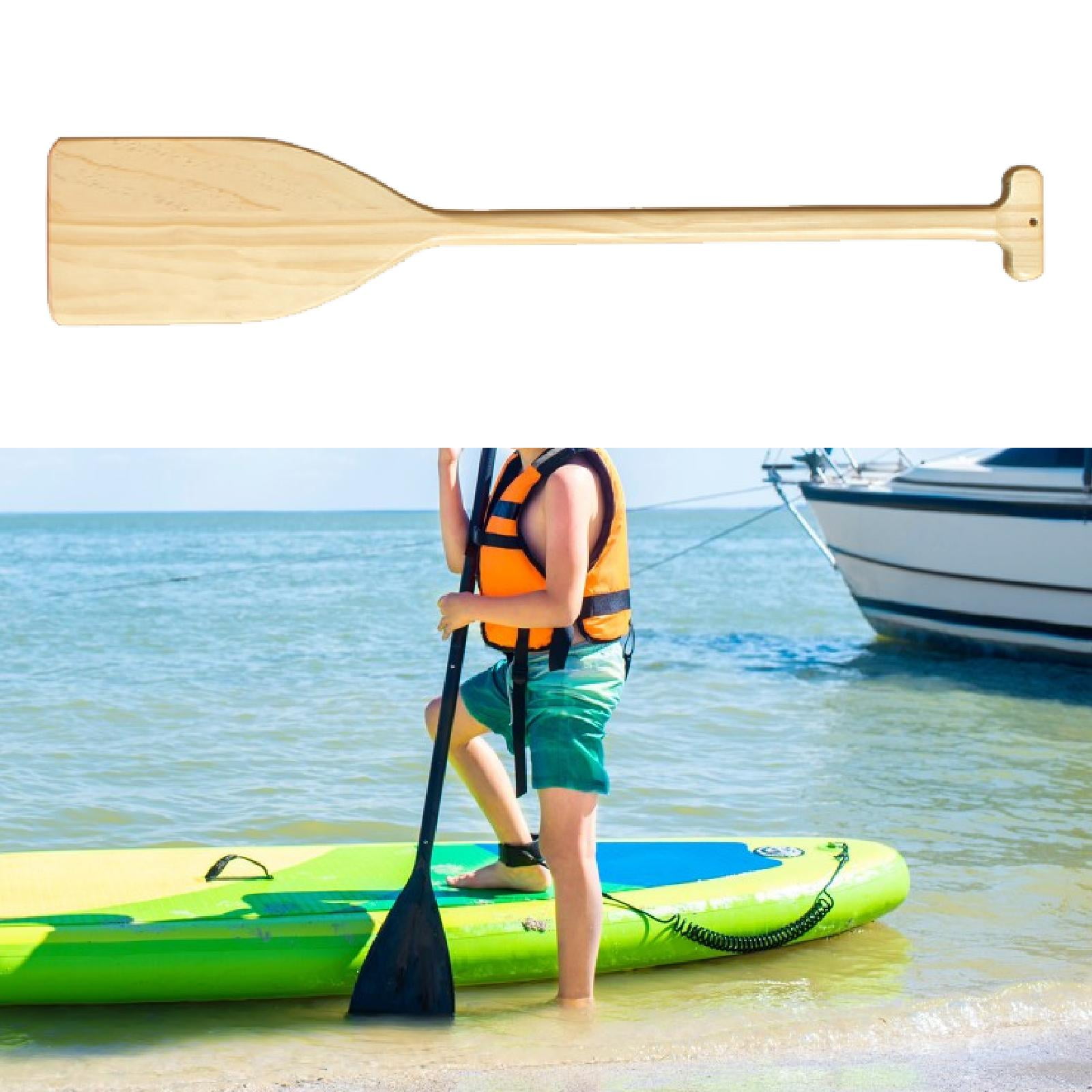 Baoblaze Wood Paddle 80 cm Lightweight Wood Paddle Stylish Handheld Beach Decoration Boat Wood Color