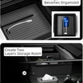 thumbnail image 3 of 2026 Model Y Juniper Accessories 5PCS NEW Center Console Organizer Tray for Tesla 2025-2026 Model Y Juniper Storage Tray [Silent Lining,Smooth Sliding] Armrest Hidden Box Cup Holder Camera Cover, 3 of 5