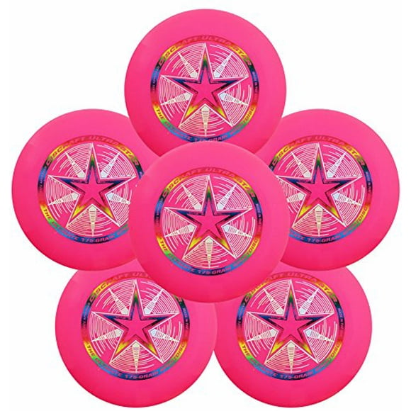 Discraft Ultra-Star 175g Ultimate Frisbee Sport Disc (6 Pack) Pink