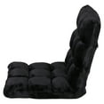 thumbnail image 6 of HomGarden 14-Position Adjustable Floor Chair Padded Folding Gaming Sofa Chair Black, 6 of 9