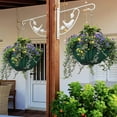thumbnail image 6 of Amagabeli 2 Pack Hanging Plants Brackets 12'' Wall Planter Hooks Hangers Flower Baskets Pot Outdoor Bird Feeder Wind Chimes Solar Lanterns Patio Garden for Indoor Fence Screw Mount Metal 3D Bird White, 6 of 8