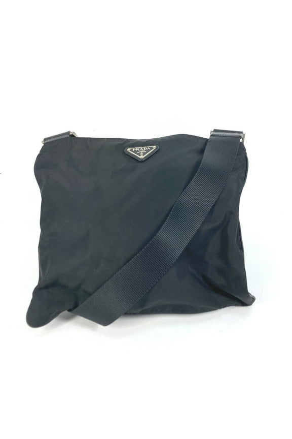 Pre-Owned PRADA Crossbody Pochette bag flat Shoulder Bag Black (Good)