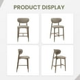 thumbnail image 4 of Counter Height Bar Stool Set of 2,25" Fabric Upholstered with Cross Support Metal Frame for Kitchen Island, Home Use, Camel, 4 of 8