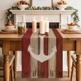 thumbnail image 2 of Table Runner 120 Inches Long for Kitchen Dining, Nautical Anchor Dresser Scarf Farmhouse, Dining Table Decorations for Wedding/Parties, Red Beige Rretro Wooden Board Textures 13 x 120 In, 2 of 8