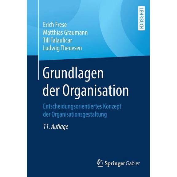 Grundlagen Der Organisation: Entscheidungsorientiertes Konzept Der Organisationsgestaltung, (Paperback)