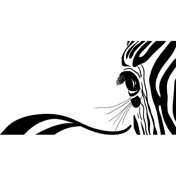Custom Wall Decal Zebras Eye Picture Art Boys Bed Room - Peel & Stick Sticker - Vinyl Wall Decal Size : 20 Inches X 30 Inches