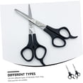 thumbnail image 3 of OFEFE 2 Pcs Sharp Hair Cutting Scissors, Stainless Steel Body and Abs Handle Multifunctional Thinning Shears for Hair Cutting, Wigs Texturizing Tools for Women Men Home Salon（Black）, 3 of 9
